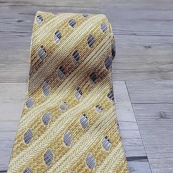 Robert Talbott‎ Best Of Class Mens Neck Tie Gold Geometric Nordstrom 58" X 4" - Picture 4 of 10